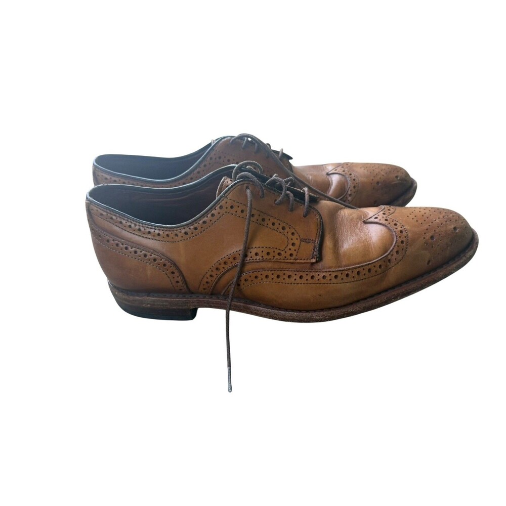 Allen Edmonds Men’s 7 E Brown Leather Wingtip Brogue Oxford Dress Shoes USA